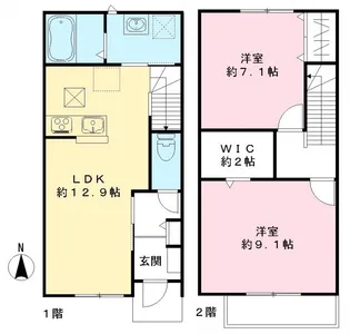 ユアメゾン ル フォレ 壱番館(ペット)【1階】の間取り