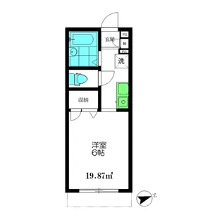 ロジエ大森【1階】の間取り