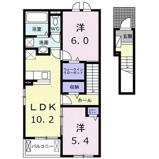 サン ウォーム II【2階】の間取り