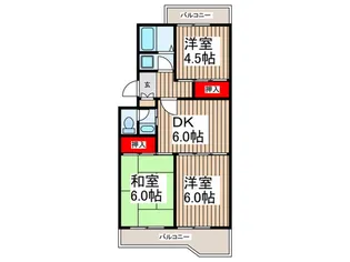 メゾンサンヒルズ【1階】の間取り