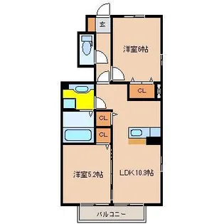 カサ・ティエンポ【1階】の間取り