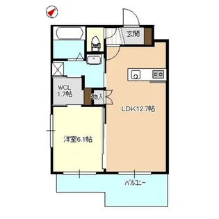 棒屋第11下池ハイツ【1階】の間取り