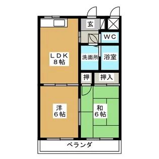 ペルアー大坪【3階】の間取り
