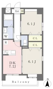 グレース近見【6階】の間取り