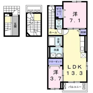 ウォーム ブリーズ【3階】の間取り