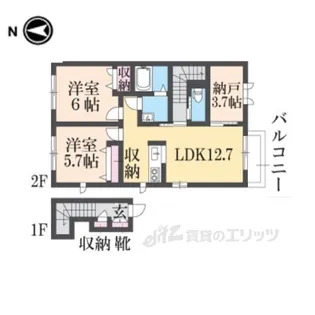 シャルムドミール【2階】の間取り