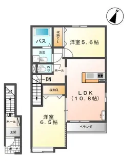 あぷりこっとII(Ap【2階】の間取り