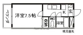 パインコート七瀬【1階】の間取り