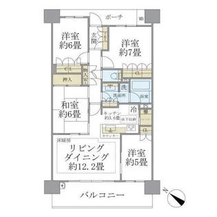 Brillia多摩センター【15階】の間取り