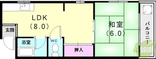 ペディコート神戸舞子坂【2階】の間取り