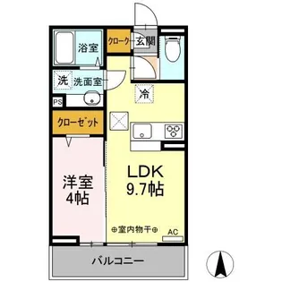 ヴィラ アルカディア【1階】の間取り