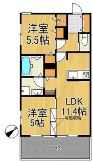 コンフォール鎌倉【1階】の間取り