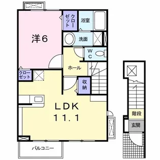 ラフレシール【2階】の間取り