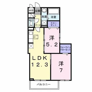 ヒカルサ大阪巽西【1階】の間取り