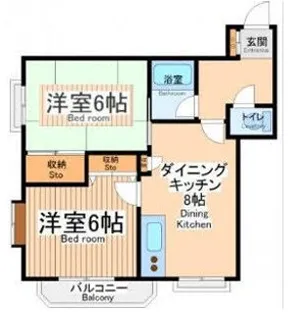 ウェルビル白糸台【2階】の間取り