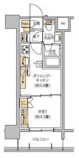リビオメゾン芝浦【2階】の間取り