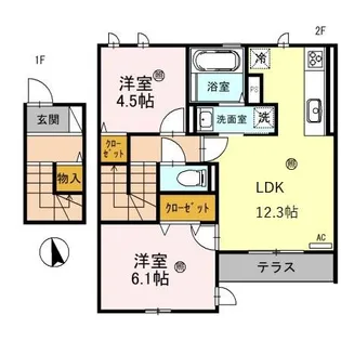 リジエール【2階】の間取り