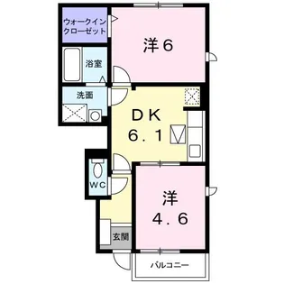 プルミエ アムール B【1階】の間取り