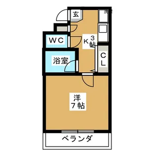 ル クラージュ【4階】の間取り