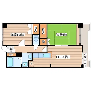 南大野田271ビル【3階】の間取り
