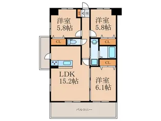 DAZZLE霧ヶ丘【11階】の間取り