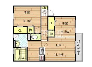 シャルム【2階】の間取り