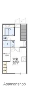 レオパレス万葉【1階】の間取り