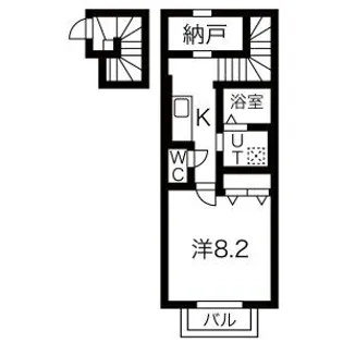 レジデンスHourai【2階】の間取り