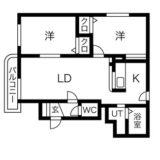 オードリーメール【1階】の間取り