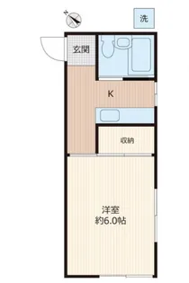 大西ハイツ【2階】の間取り