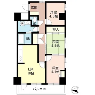 グランデージ戸田公園【4階】の間取り