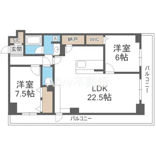 グランセジュール大国町【4階】の間取り