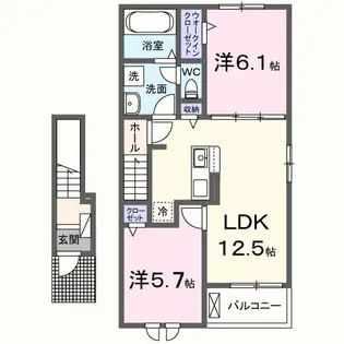 ル・シエル【2階】の間取り