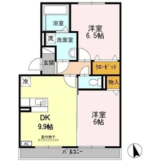 ロイヤルガーデン ききょう館 A【2階】の間取り