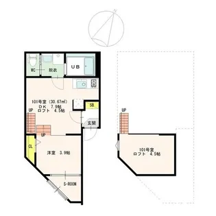 アークラルーチェ【1階】の間取り