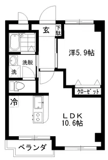 ウエインズマンション【2階】の間取り