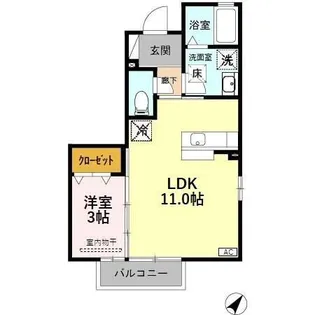 アグリーブル B【1階】の間取り