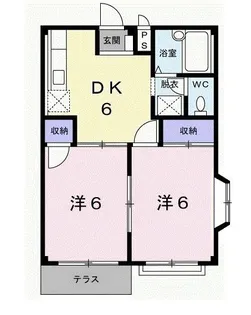 エルディム中本【1階】の間取り