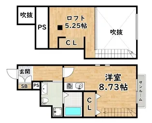 エルミタージュ千船【1階】の間取り