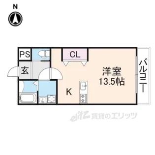ジーメゾン法蓮町【1階】の間取り