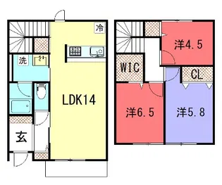 京洛舎 岩倉【1階】の間取り