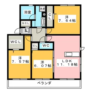 マレフルハイツ【2階】の間取り