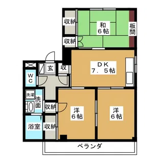 メゾン・山崎 B【1階】の間取り