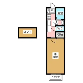 アヴァンセ富沢南 六番館【2階】の間取り