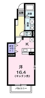 タウンコート中川【1階】の間取り