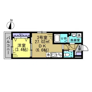 AJ北小金09【3階】の間取り