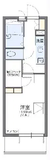 レオパレスボンヌール【2階】の間取り