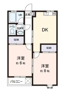 向原台コーポ第2【2階】の間取り