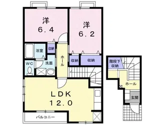プリムローズII壱番館【2階】の間取り