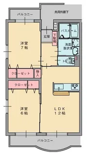 静岡県三島市谷田【マンション】の間取り